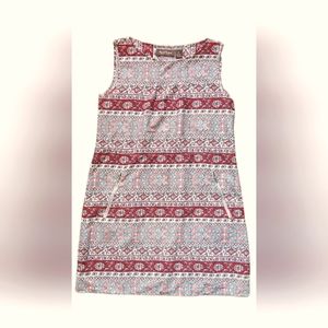 Women Medium Boho Dress Zipper Pockets Short Sleeveless Bohemian Sun/Slip Summer